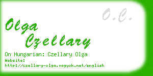 olga czellary business card